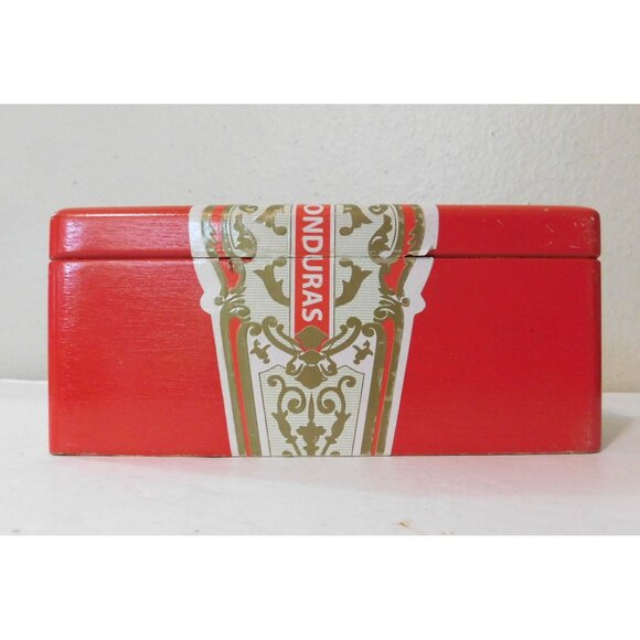 Gran Habano Red Wooden Cigar Box Corojo #5 Handmade In Honduras - Picture 4 of 9